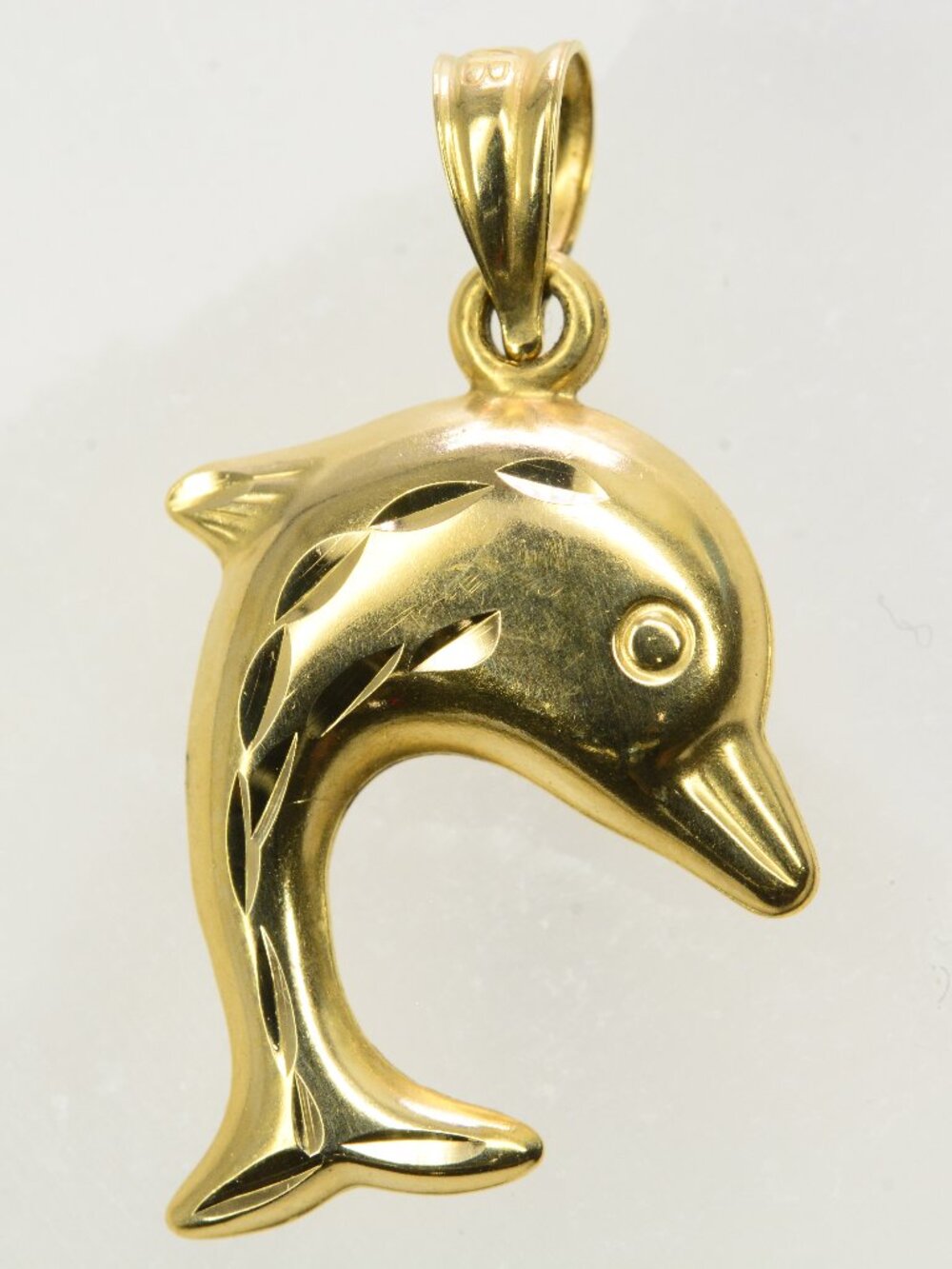14K PUFFY DOLPHIN